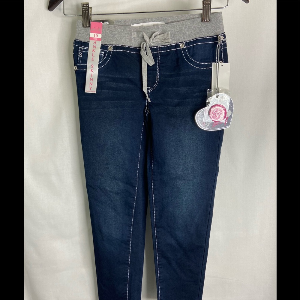 Seven7 Knit Waist Ankle Skinny Jeans Girls Size 10 New With Tags!!! I3